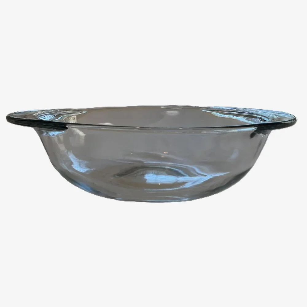 Anchor Hocking 2qt Clear Glass Casserole Dish Round Ovenware Vintage Cottagecore